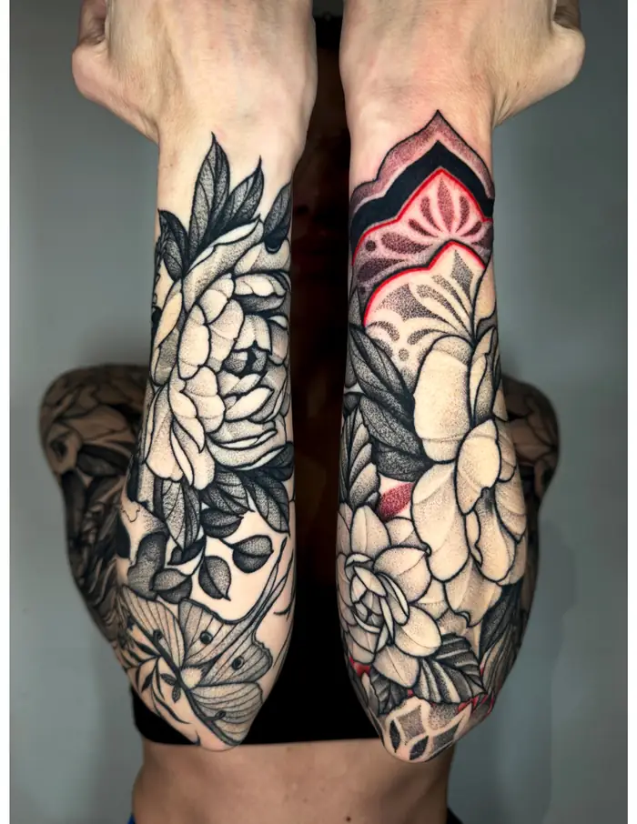 Peony forearm pieces